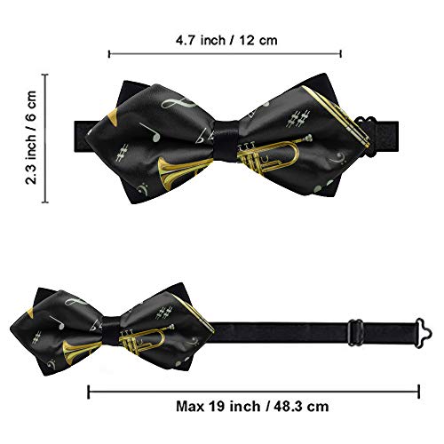 image for YongColer Adjustable Men's Polyester Bow Ties, Pre-Tied Classic Gentle