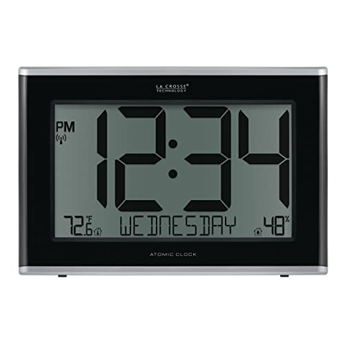 La Crosse Technology 513-05867-Int Extra-Large Atomic Digital Clock With Indoor Temperature And Humidity #TOP30