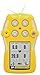 BW Technologies QT-00HM-R-Y-NA GasAlertQuattro 2-Gas Detector with Rechargeable Battery, H2S and CO, Yellow