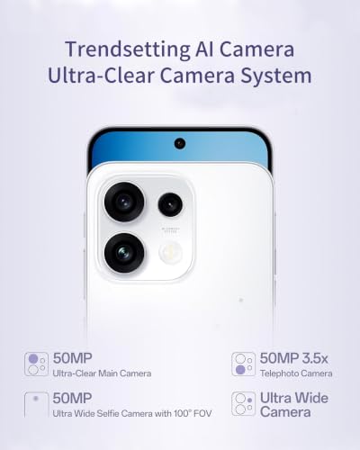 Image of OPPO Reno16c 5G| 3D Design | 50MP 3.5X Telephoto Camera | 4K Video | AI Remix Collage | 7000mAh 80W SUPERVOOC | ColorOS 16 | IP69K | Dimensity 7300，Starry White：8GB +128 GB