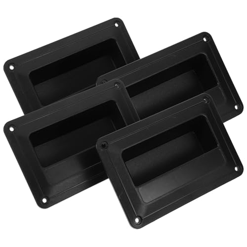 BESPORTBLE 4 Asas Laterales Pequeñas de Plástico Negras para Altavoz Accesorio Repuesto para Altavoces de Audio Asa Lateral Empotrada Resistente para Escenario y Uso Profesional