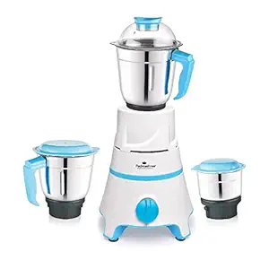 Padmashree Odlin 750-Watt Mixer Grinder | 230 Volts Mixer with 3 Stainless Steel Jars with Leakproof Lid | ABS Body | 3 Speed Motor/White