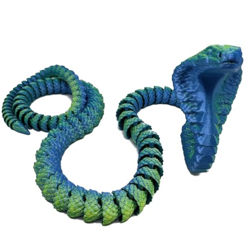 Violette 3D-gedruckte Schlange – 60 Cm Langes, Bewegliches Spielzeug Zum Biegen & Dekorieren