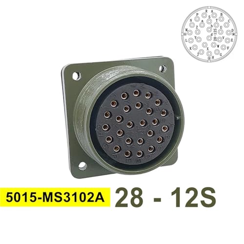 Conector circular 5015 MS3102A 28-12S militar de panel 2