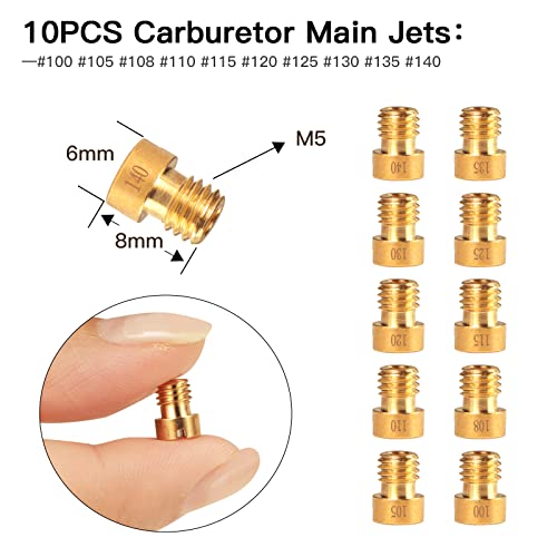 40Pcs Carburetor Main Jet Slow Pilot Jet Kit, Include 30Pcs Carburetor Main Jets And 10Pcs Slow Pilot Jet For Pwk Keihin Oko Cvk Crab,Replace #Scl-2018090002-Zh-T-01/02 Scl-2018090001/03-Zh-T-01 #TOP3