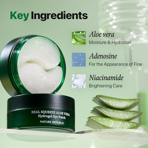 Image of Nature Republic Real Squeeze Aloe Vera Eye Patches (60 Count)