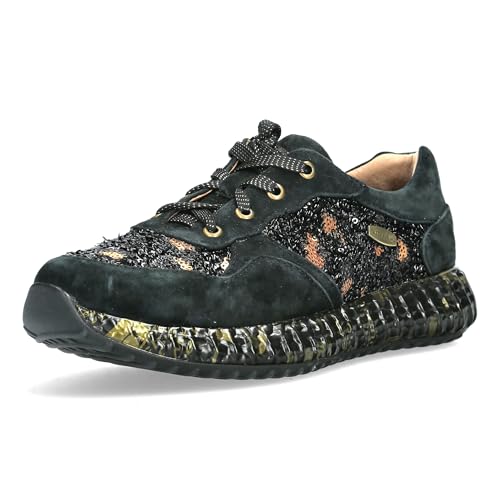 LAURA VITA Chaussures à Lacets Sneaker pour Femmes Burton 05, Pointure:38 EU, La Couleur:Noir