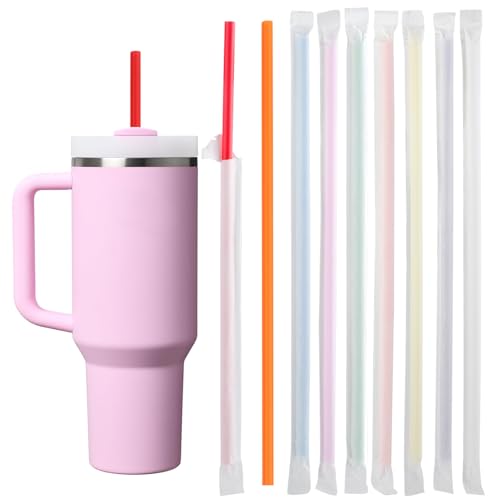 100 pitillos desechables 12in para vaso 40oz color miniatura 1
