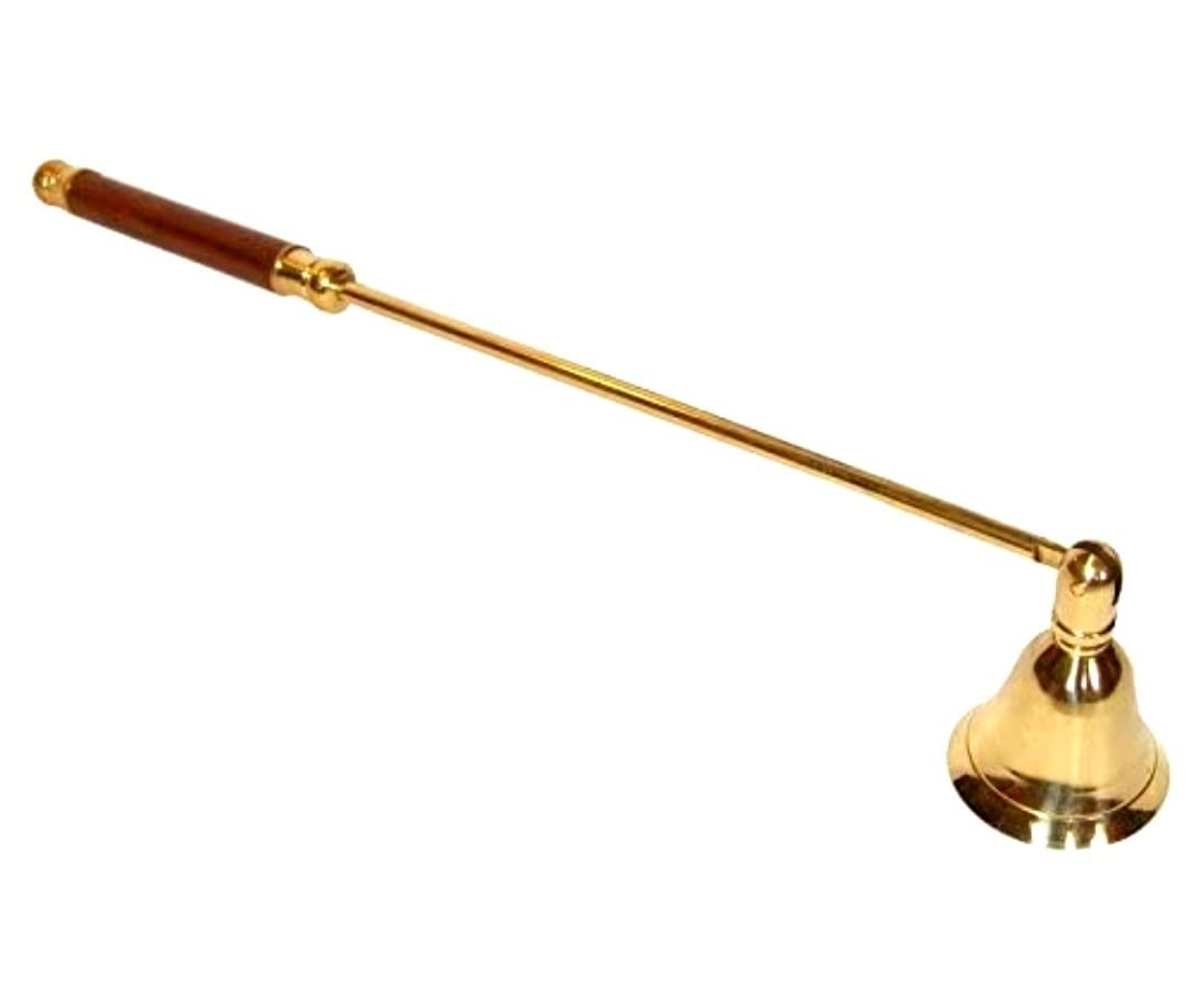 Pure Brass Handcrafted Candle Snuffer with Handle Fireplace,10.5 Inches (26cm)