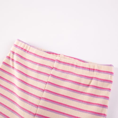 Image of HILEELANG Toddler Girl Easter Outfit Spring Summer Cotton Leggings Pants Tees Shirts Clothing Sets