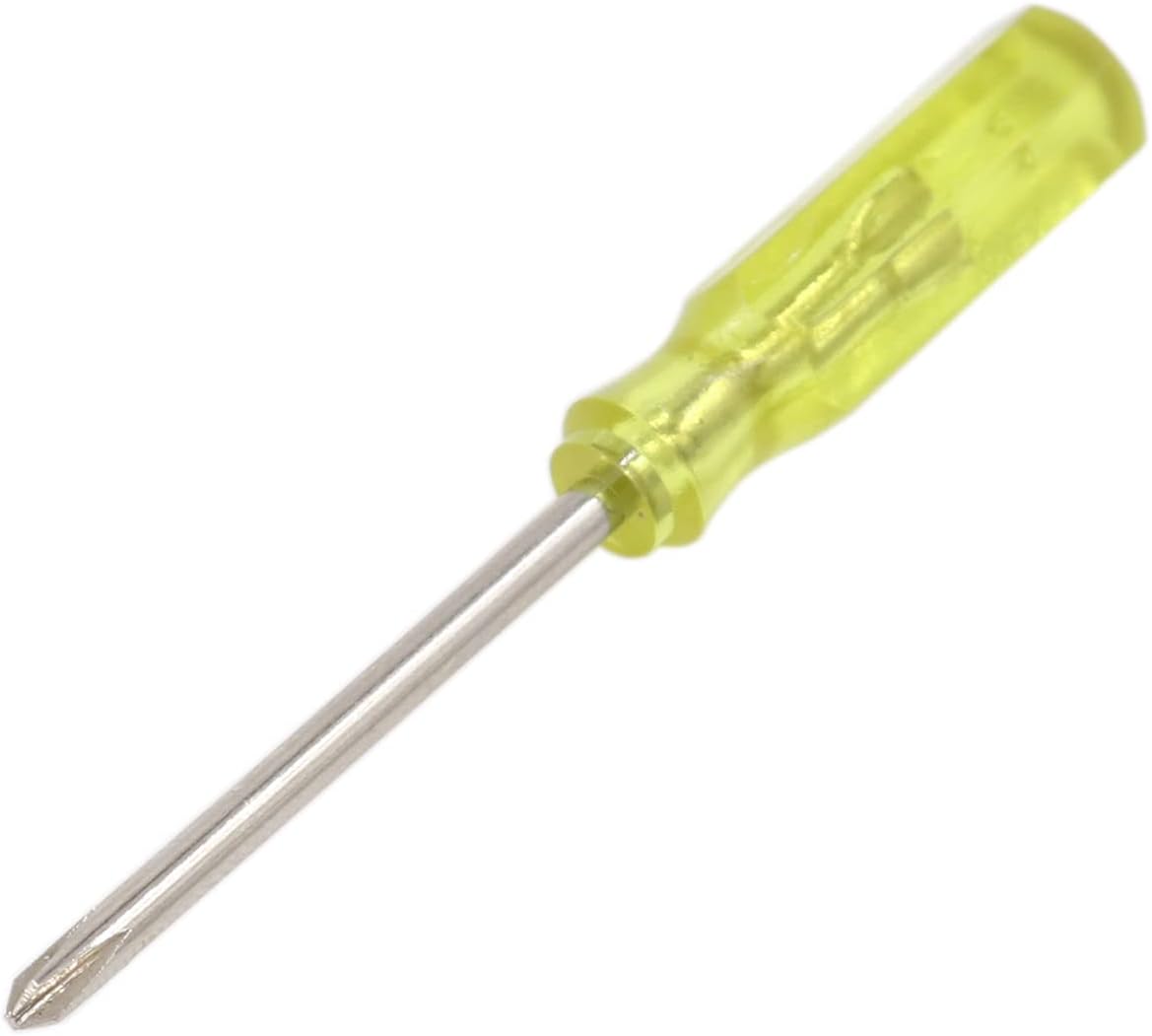 100pcs 55mm x 2mm Phillips Cross Mini Size Screwdriver for Mobilephone Laptop HDD Opening Repair Yellow
