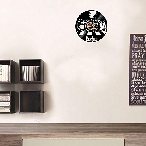 LittleNUM Vinyle Horloge Murale Horloge Murale Creative Mur de Horloge Beatles Horloge Murale Muet Famille Décoration… - Les Beatles, Paul McCartney, John Lennon, RIngo Starr, George Harrison LittleNUM Vinyle Horloge Murale Horloge Murale Creative Mur de Horloge Beatles Horloge Murale Muet Famille Décoration… – Image 5