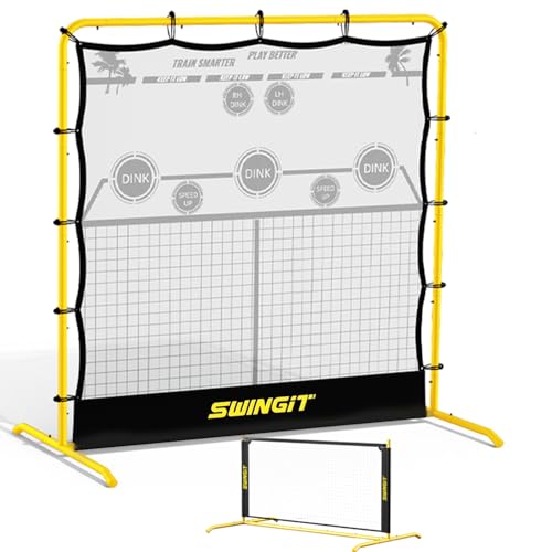 SwingIt Pickleball Practice Rebounder Net 6FT Mini Pickle Ball Net Portable for Outdoor Driveway...