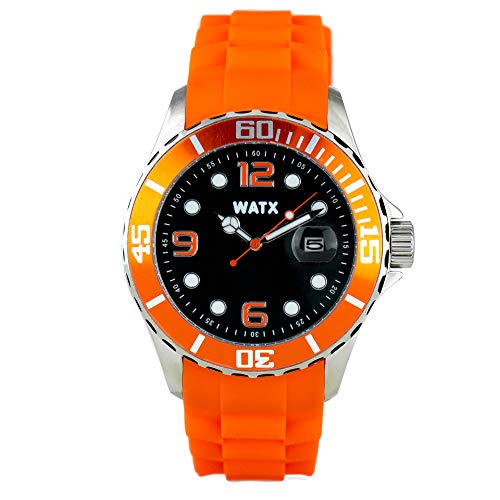 Watx Reloj Analógico para Hombres de Cuarzo con Correa en Caucho RWA9022