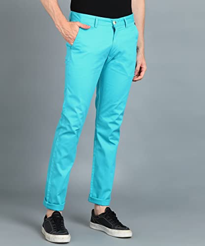 Image of Urbano Fashion Men's Cotton Light Weight Non-Stretch Slim Fit Casual Trousers