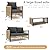 Vimstora Patio Furniture Set 4 Pieces, Outdoor Furniture 4-Seat Sofa with 2-Layer Coffee Table, Waterproof Thick Cushion Deep Seating,Patio Conversation Sets for Balcony, Garden, Backyard & Porch
