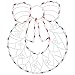 18" Lighted Wreath Christmas Window Silhouette Decoration