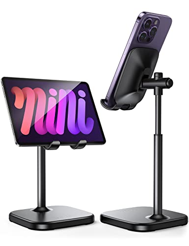 Lamicall Cell Phone Stand, Phone Holder - [Height Angle] Adjustable Mobile Phone Stand for Desk, Office, Compatible with iPhone 14 Plus, 13, Pro, Pro Max, Mini 12 11 X Xr XS, 4-10´´ Cellphone & Tablet
