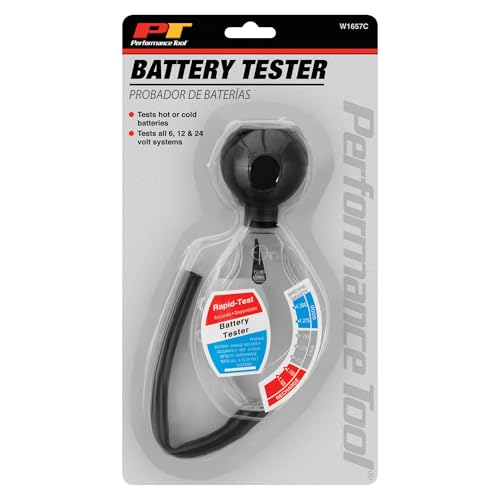 Image of Performance Tool W1657C Deluxe Battery Tester , Black, Test 6V, 12V and 24V batteries