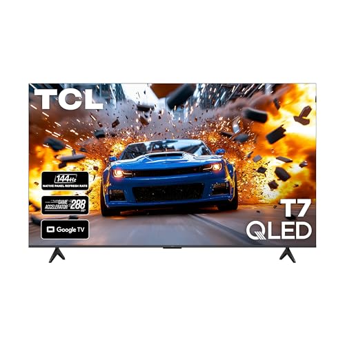TCL 75 Inch Class T7 Series | 4K QLED HDR | 75T7, 2025 Model | 120HZ-144HZ High Brightness Smart Google TV Dolby Atmos Audio | Voice Remote Alexa Gaming Streaming Television