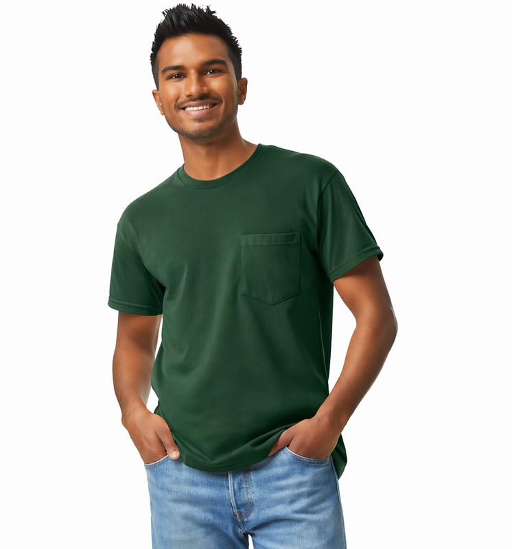 Image of Gildan Adult Ultra Cotton T-Shirt with Pocket, Style G2300, 2-Pack