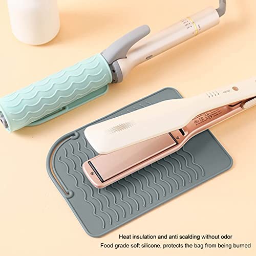Tyenaza Heat Resistant Straightener Pad 4Pcs Silicone Heat Resistant Mat Heat Mat for Home and Hair Salon Use miniatura 5