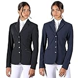 Poignets à 3 boutons Aubrion Shires Wellington Veste de concours pour femme