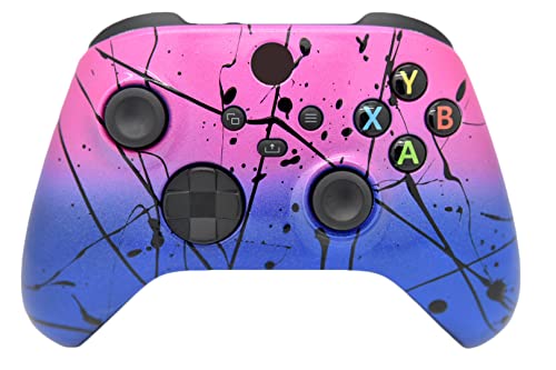 Image of Hand Airbrushed Fade Custom Controller (Series X /S Light Pink & Blue)