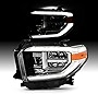 AKKON - Fits 2018 2019 2020 Toyota Tundra Pickup [DRL Tube Bar] LED Chrome Headlight Headlamp Driver Left Side Replacement