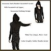 CNSTORE Men's Fashion Hoodie Side Lace Up Fleece Gothic Jacket Sweatshirt Black #5