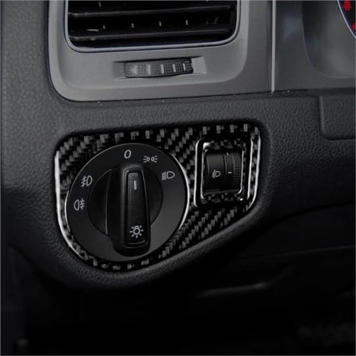 Pegatinas diseño coches para marco interruptor faros y panel de VW Golf 7 2013-2017 3