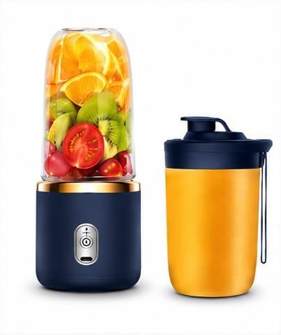 Portable Blender Juicer 400ml, USB Rechargeable, Electric Smoothie Maker | USB Rechargeable Portable Blender Charge with laptop, power bank, car charger or adapter for blending anywhere.-image-8