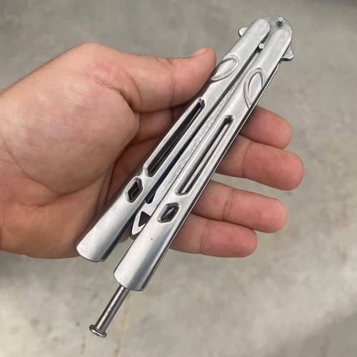 Faca Butterfly Batanga Manobras Treinos Tática Militar Sem Fio Aço Inox Raibown Titanium