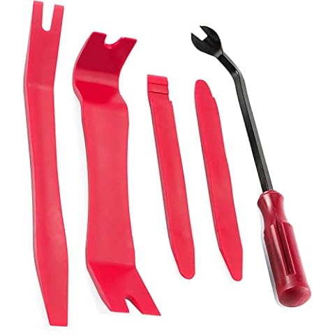 Kitbest Trim Removal Tool, Car Upholstery Repair Kit, Auto Panel Removal Tool Car Interior Trim Kit Rivet Remover Plastic Pry Tool for Automotive Door Audio Radio Stereo Dash Toolkit Cover