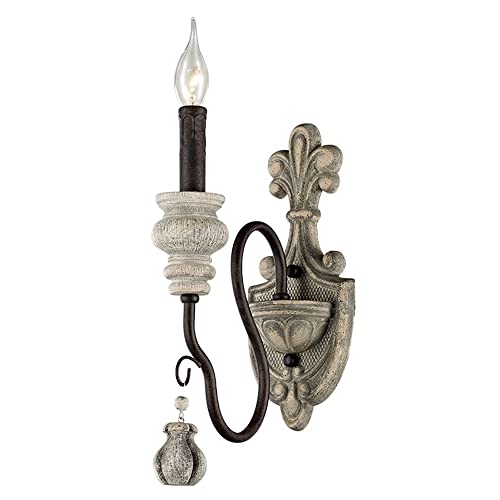 Applique murale E14 modèle A light en métal style bougie rétro américaine pour intérieur