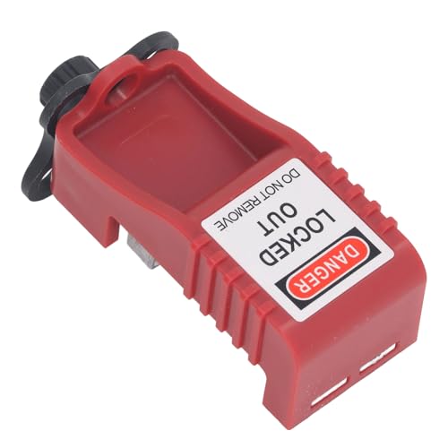 Adjustable Circuit Breaker Lockout Device Metal Clamp On Lock Out Device with Handwheel Screws for Motor Switch Maximum 46mm