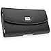 Samsung Galaxy Note 4 PU Leather Pouch with Back Clip and Magnetic Closure Black