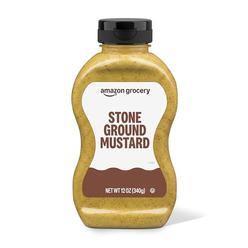 Image of Amazon Grocery, Stone Ground Mustard, 12 Oz | Stone Ground