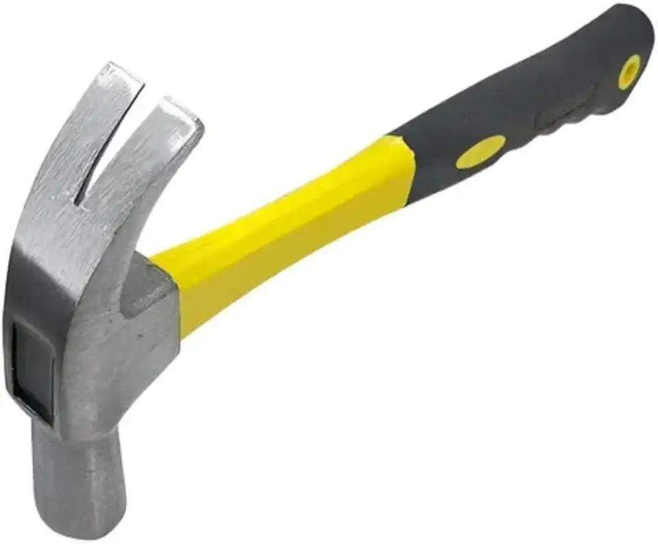 Martelo De Unha 27 Mm Cabo Longo Emborrachado 270G Aço Especial Polido Empunhadura Ergonômica Para Puxar Pregos Construção E Marcenaria Alta Resistência E Precisão