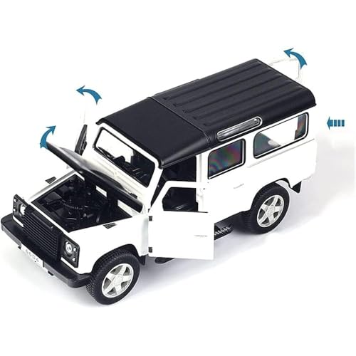 Image of SPITEN Lr Difender Model Car 1:32 Diecast Scale Model Metal Pull Back Toy car for Kids with Openable Doors & Light, Music Toy Vehicle for Kids - Colors as Per Stock