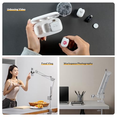 Image of ULANZI TH04 Camera Overhead Tripod Mount, Flexible Microphone Boom Arm Light Stand Mounting Spring-Loaded Design Uka Quick Release Setup 360 Rotatable Ball Head Load Capacity 2kg
