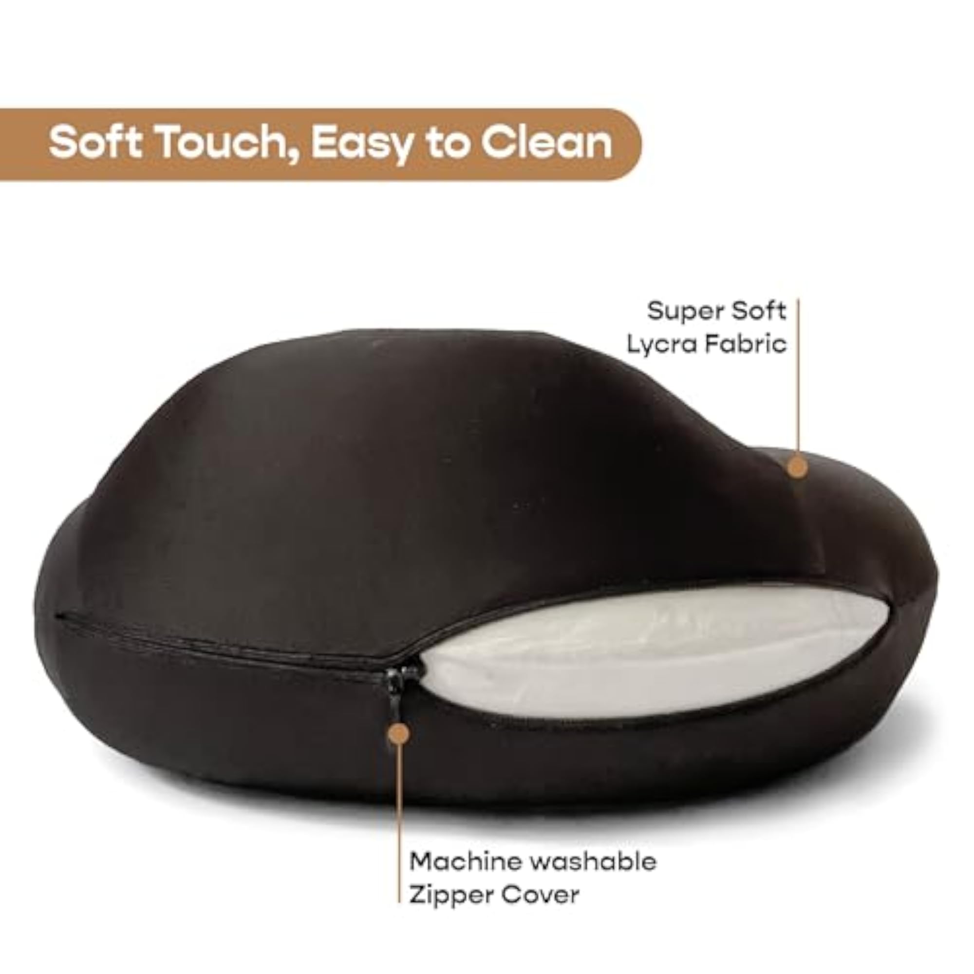 Travel Neck Pillow, Memory Foam Fill, Portable & Durable