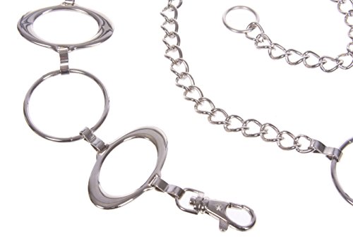 Ladies Metal Oval Circle Chain Belt2