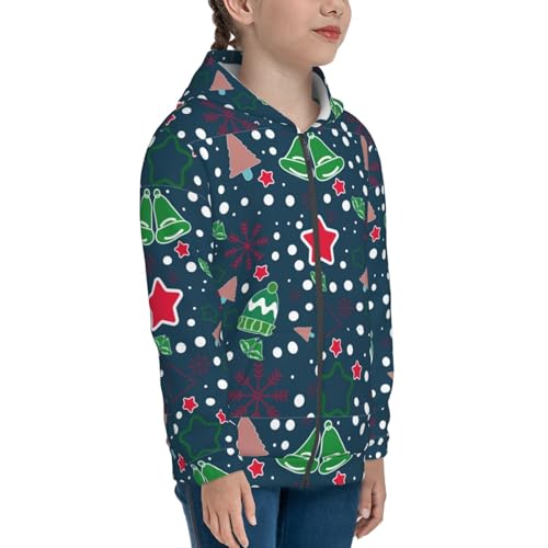 Christmas Kids Pullover Hoodies Boys Zip Up Sweatshirts Girls Athletic Clothes with Pocket4