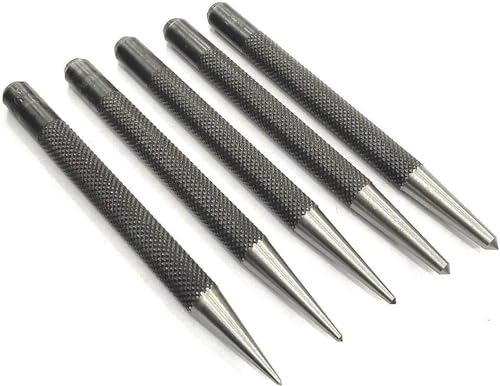 Image of Set of 5 Pcs Round Head Center Punch Imperial Standard Hard Metal-Wood Working Hand Tools
