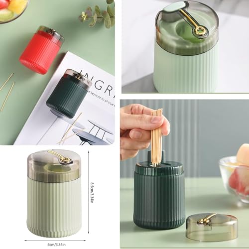 Ketliyaze 3pcs Automatic Toothpick Holder Dispenser Toothpick Container Storage Box, Keep Toothpicks Hygienic Container