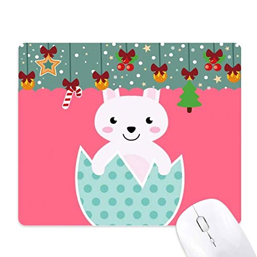 Tapis de souris lapin de Pâques et œuf de Noël pour bureau