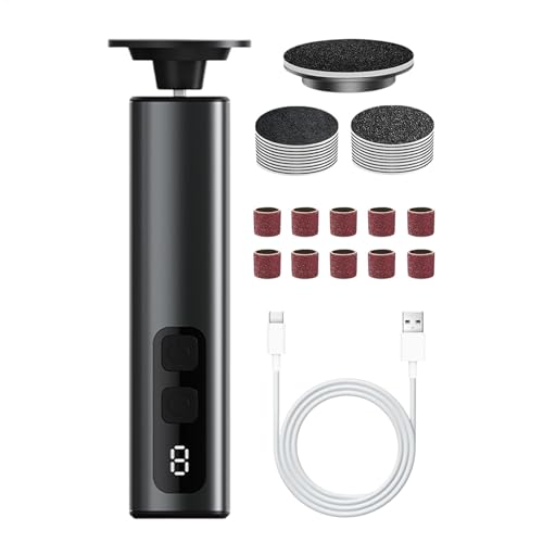 電動足ファイル - フットスクレーパー|足のためのカルスリムーバー|フットヒールシェーバー|プロのペディキュアツール乾燥した死んだ肌のためのハードスキンリムーバークラックヒールカルス死んだ肌のリムーバーサンドペーパー