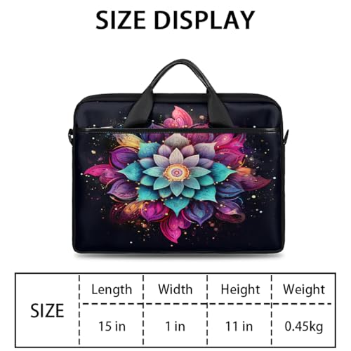 Maletín para portátil con diseño Mandala 15 pulgadas miniatura 2