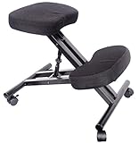  Dynamic24 Kniestuhl Sitzhocker Hocker Kniehocker Computerstuhl Bürostuhl Büro schwarz